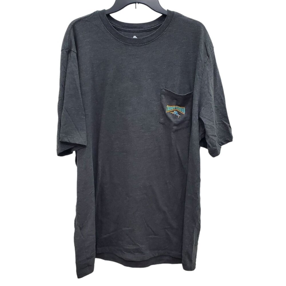 Tommy Bahama Winner Take Ale Charcoal‎ Back Poker Graphic Pocket Tee Men's 2XLT